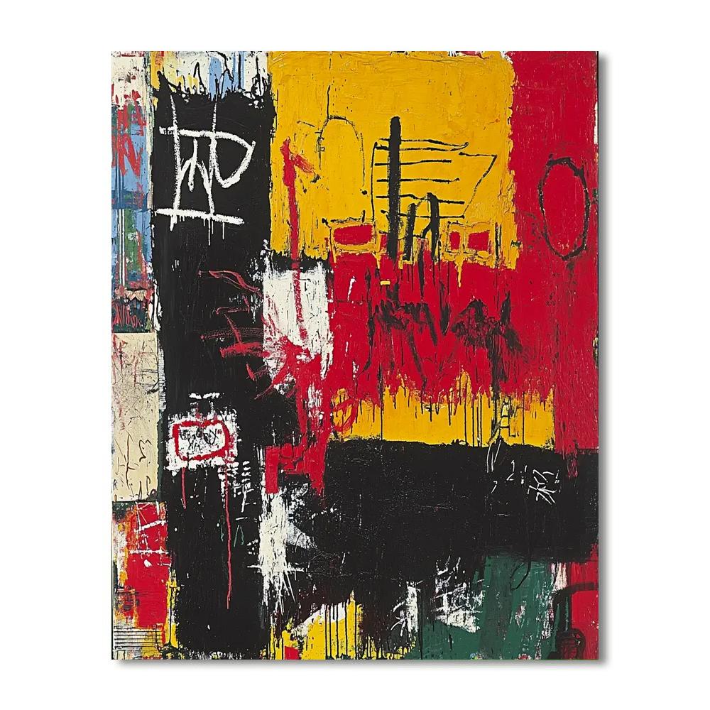Jean-Michel Basquiat Inspired Shadows Of History  Paint By Numbers Kits