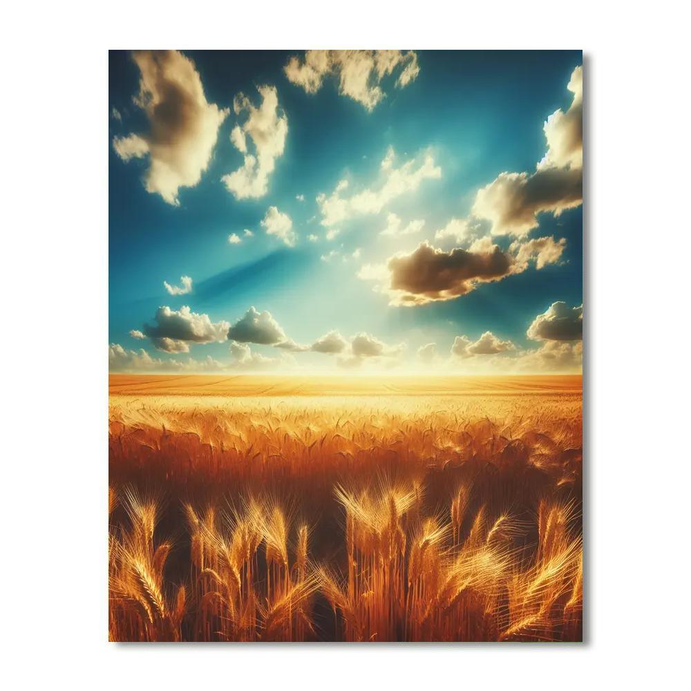 Golden Wheat Field Symphony Paint By Numbers Art