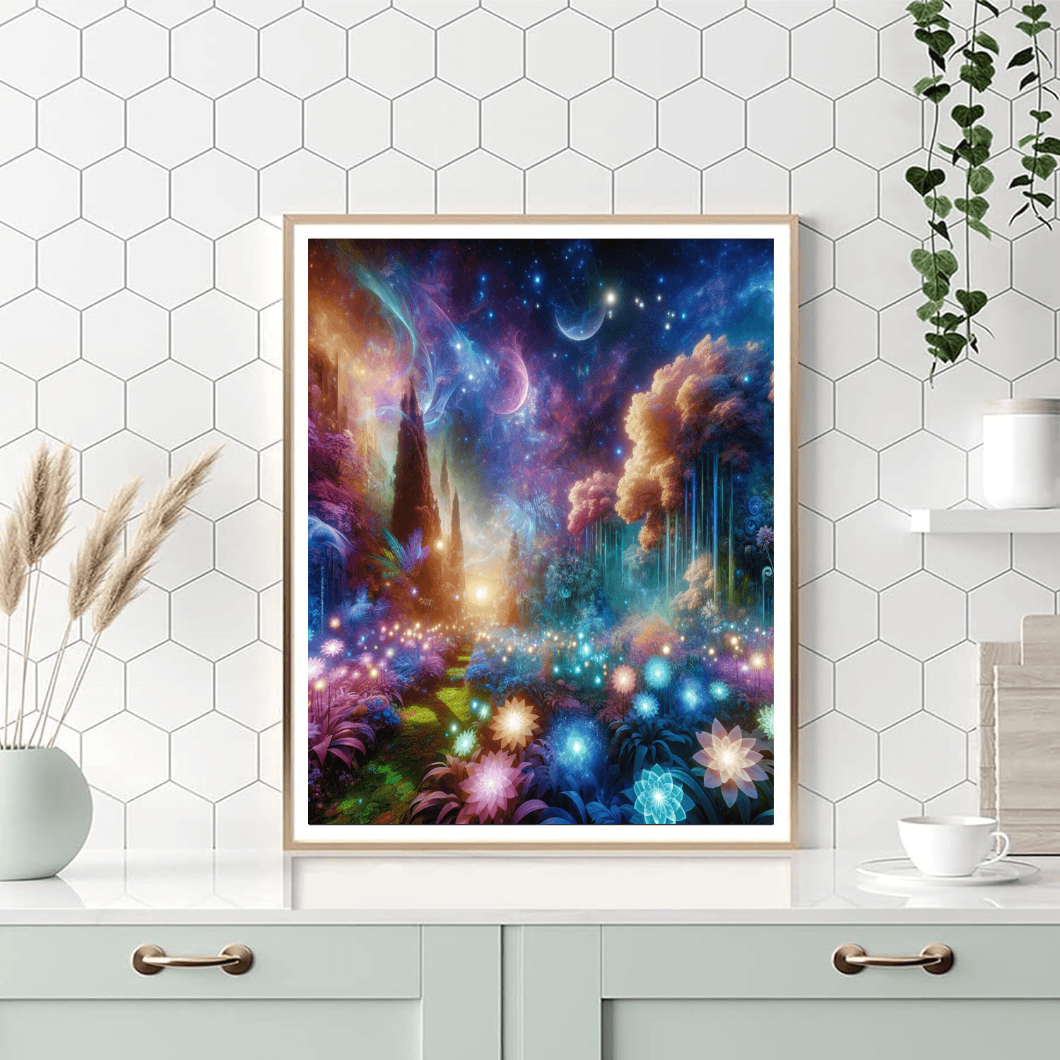 Cosmic Garden Whimsy Number Painting