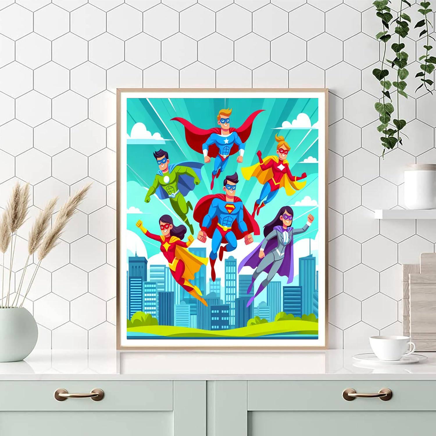 Epic Superheroes Paint By Color