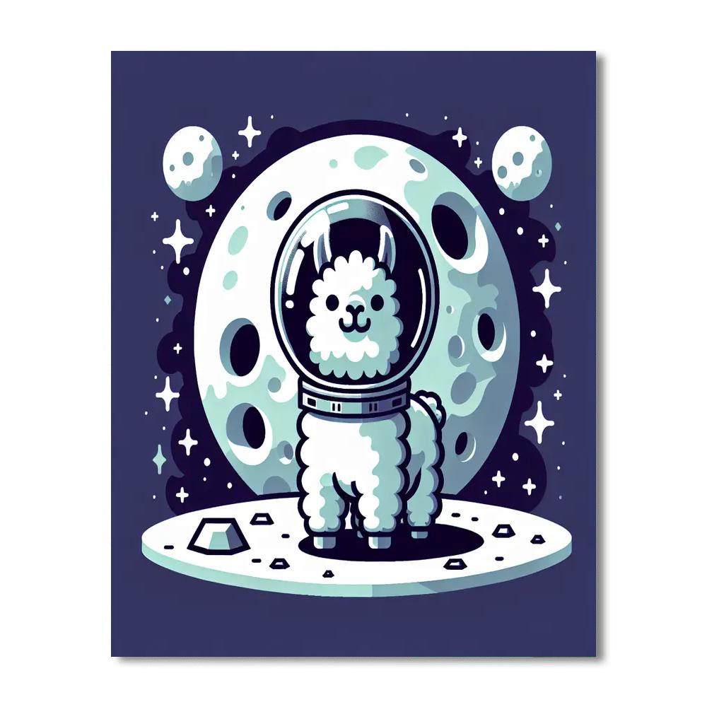Lunar Llama Exploration Numbered Painting Kits