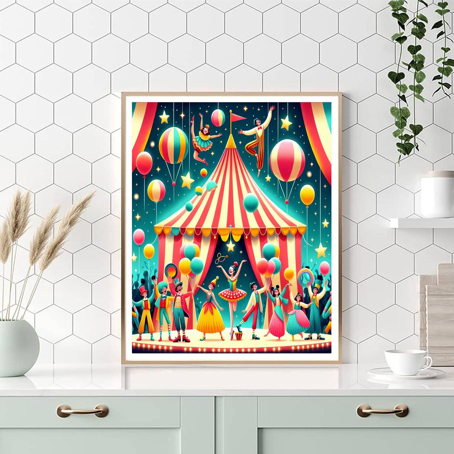 Fabulous Circus Extravaganza Paint By Numbers Art