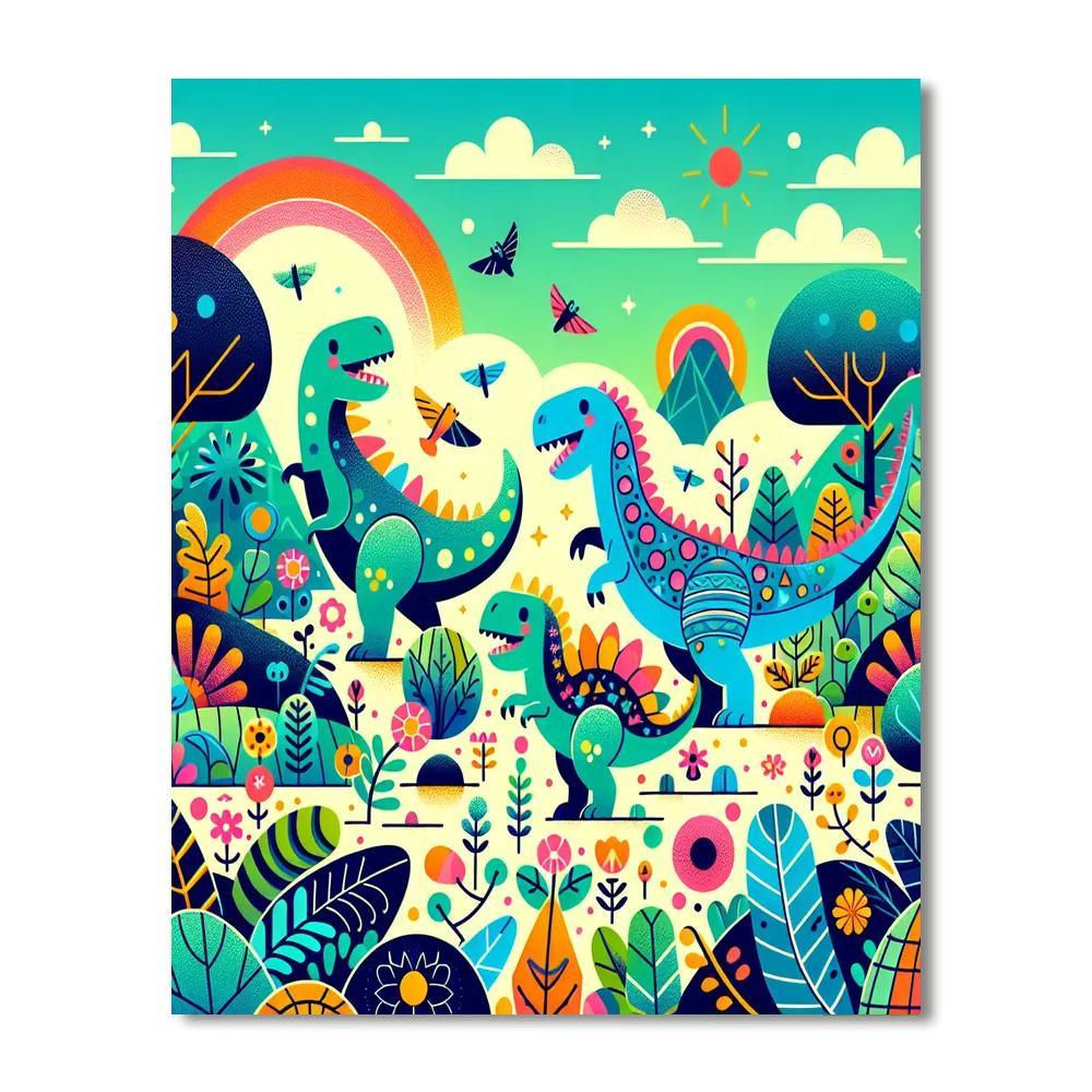 Dino Explorers' Expedition Paint By Numbers Kits