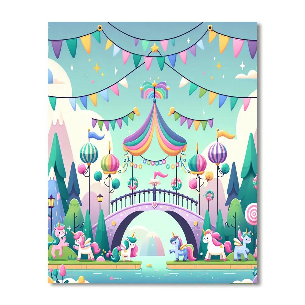Fairy Tale Bridge Paint By Numbers Art