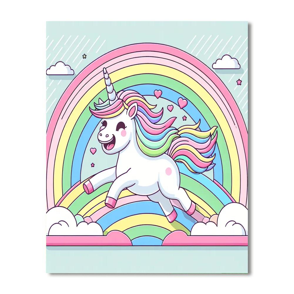 Giggling Unicorn Numbered Painting Kits