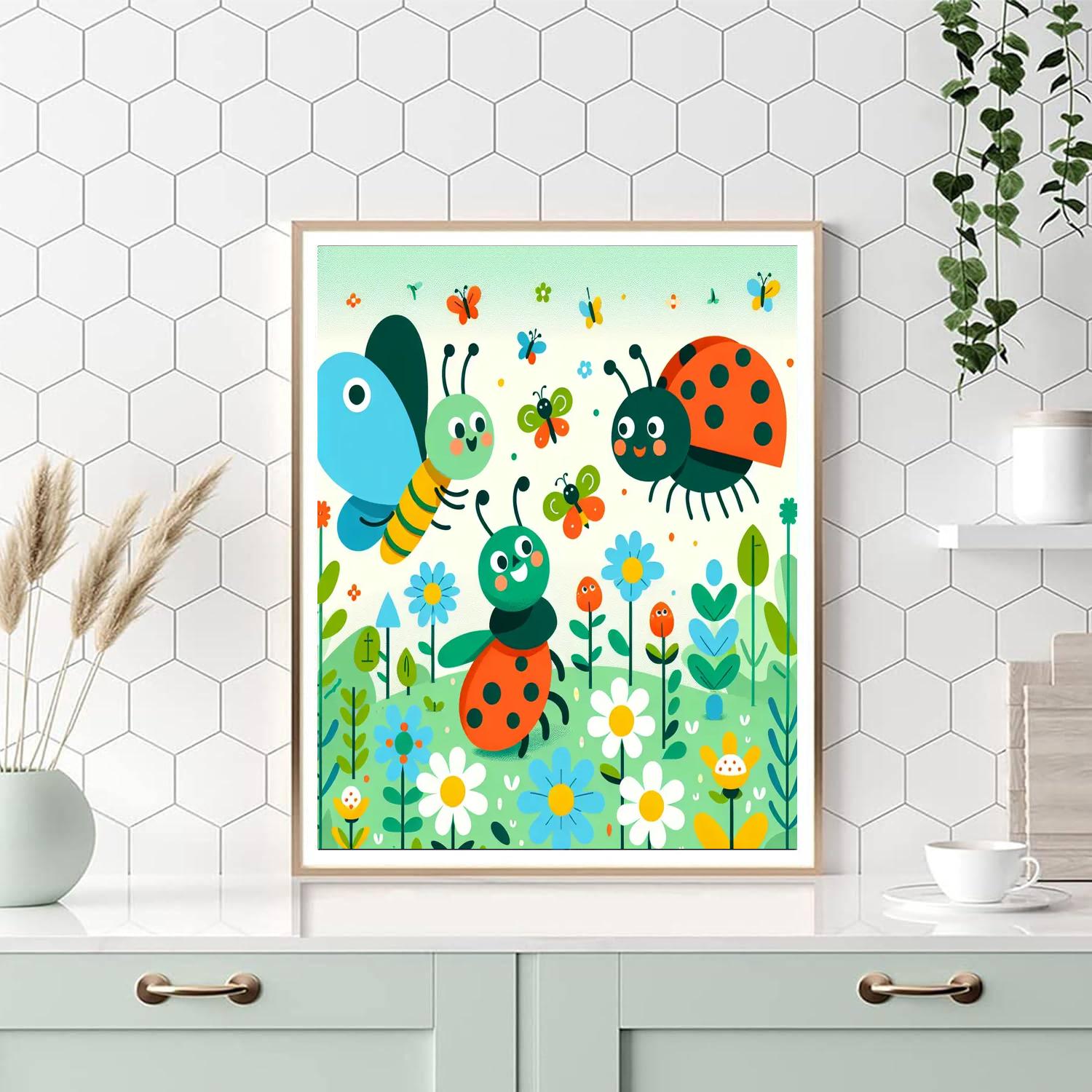 Insects In The Garden Painting Number Kit