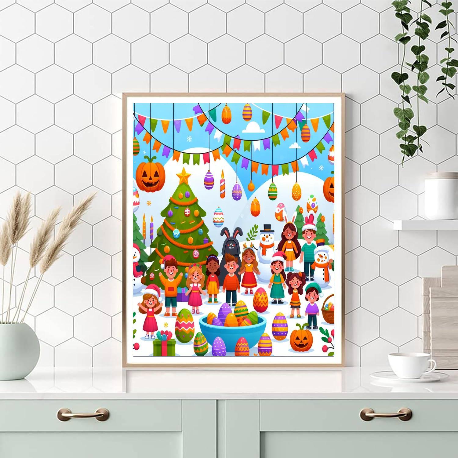 Holiday Fun Celebrations Paint By Numbers Art