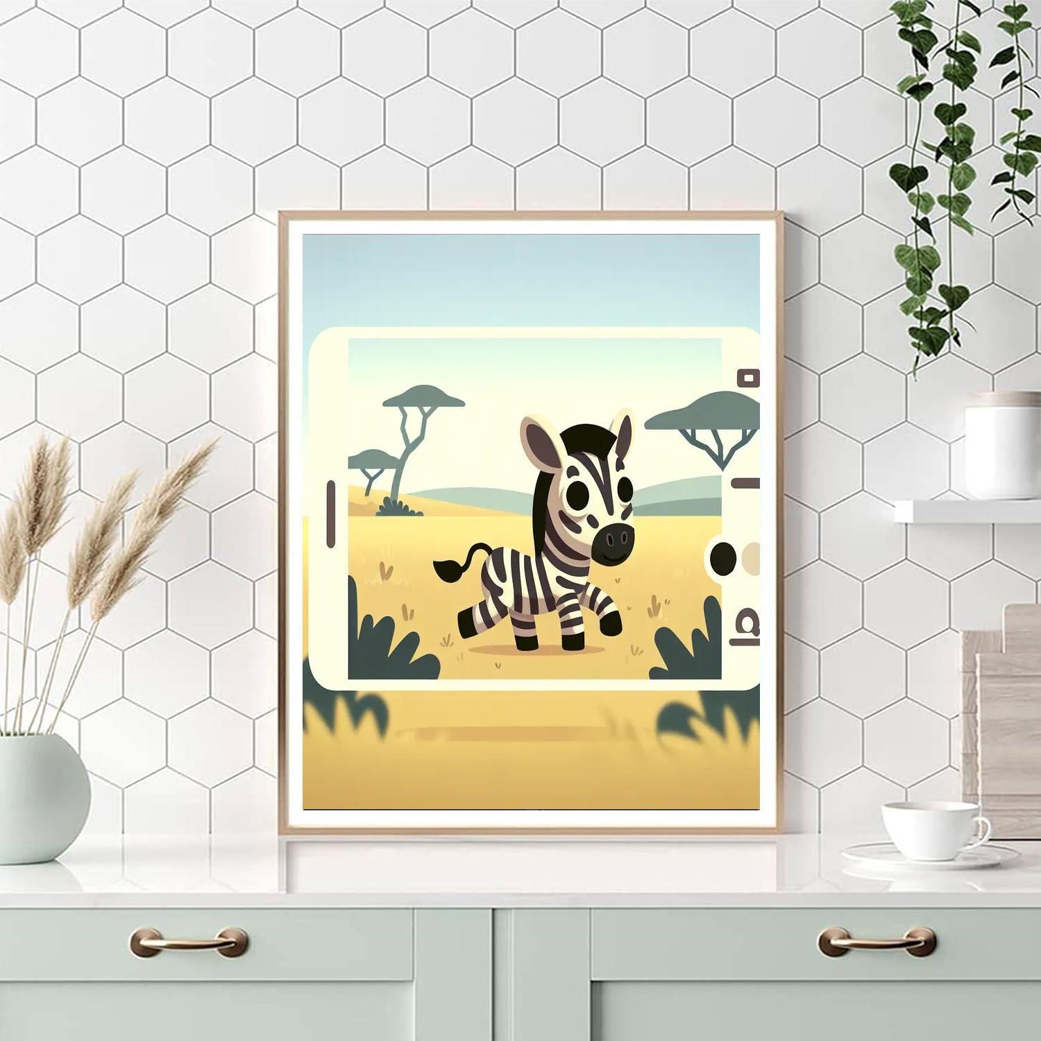 Safari Zebra Stroll Paint By Numbers