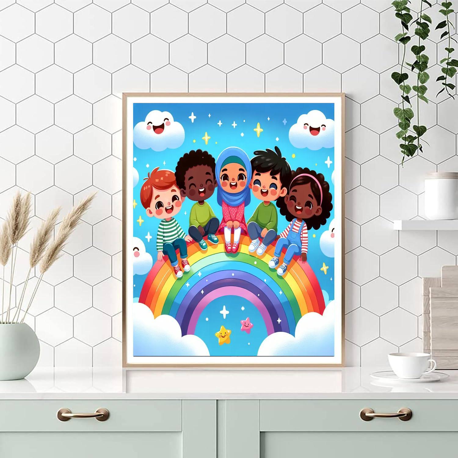 Rainbow Adventure In The Sky Paint By Number