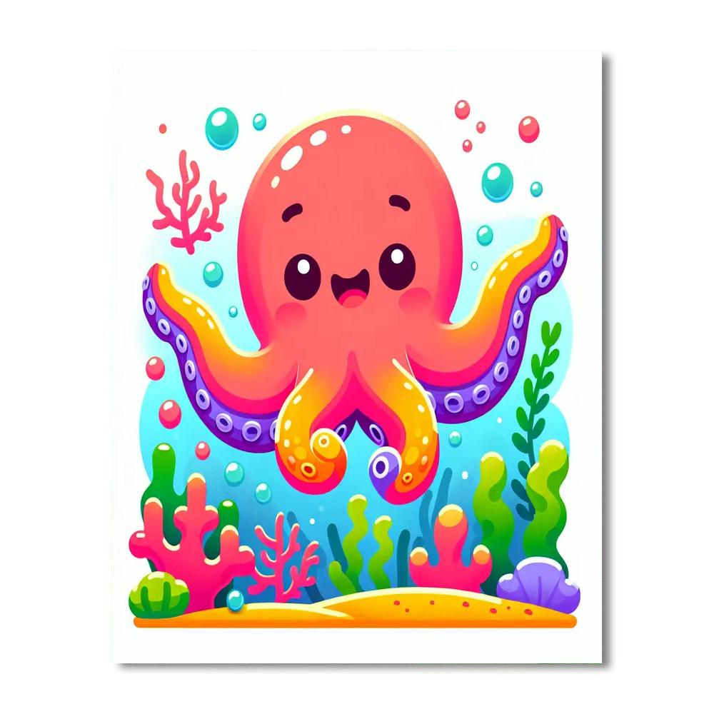 Giggles The Happy Octopus Numbered Painting Kits