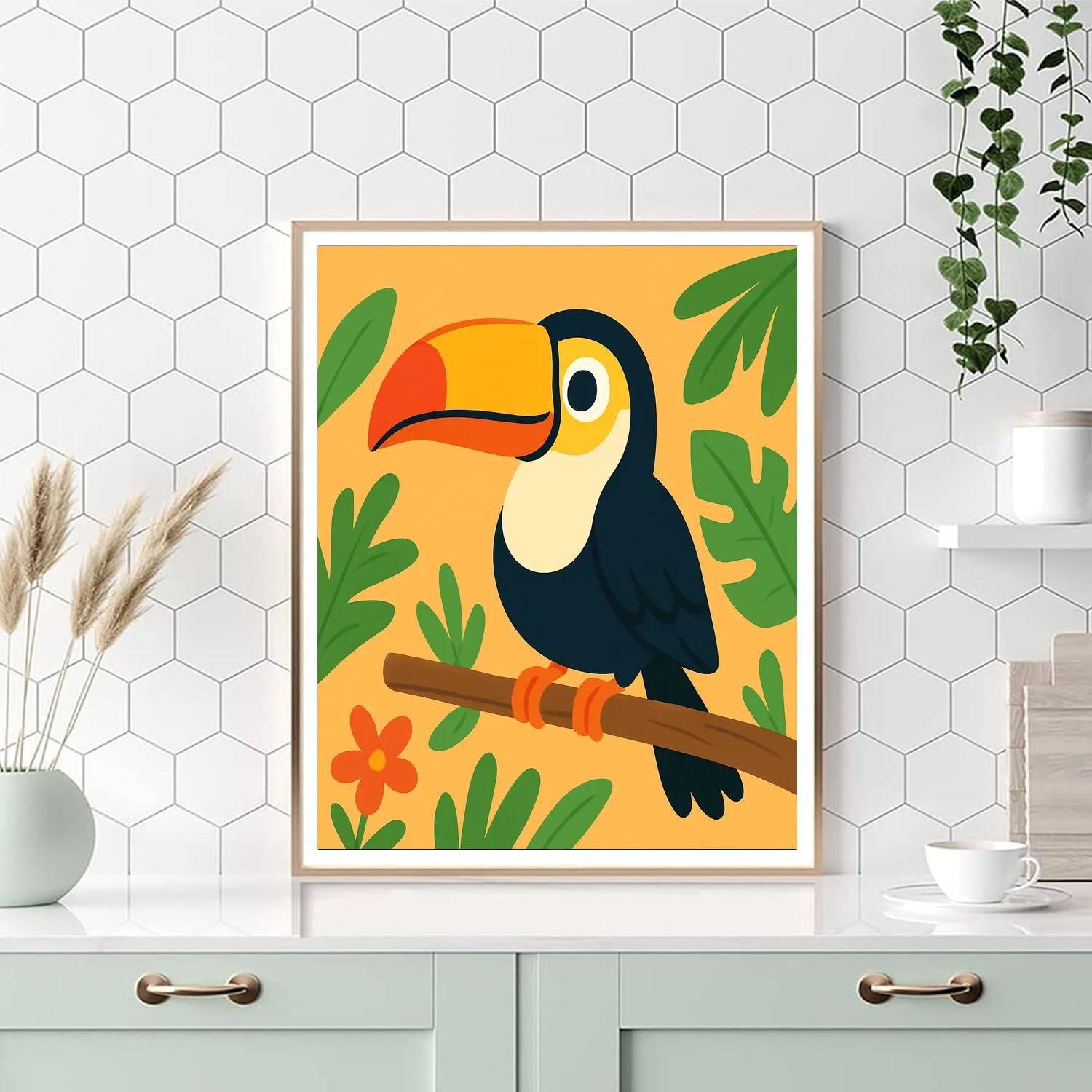 Cheerful Toucan Numbered Painting Kits