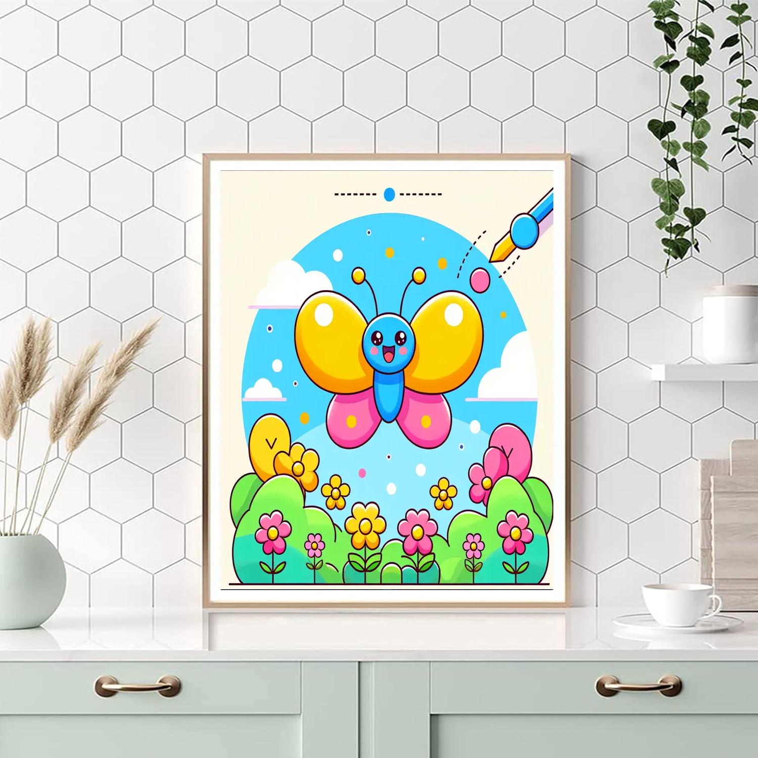 Sunny Day Butterfly Paint By Color