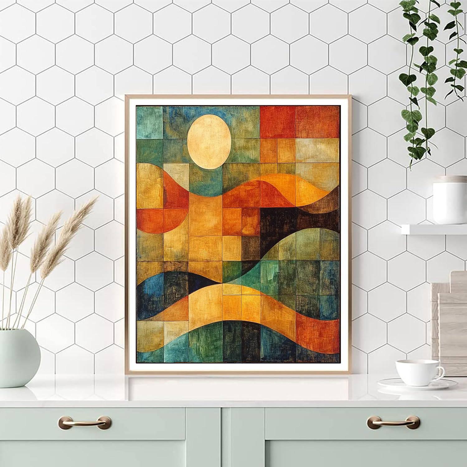 Paul Klee Inspired Geometric Dance  Painting Number Kit