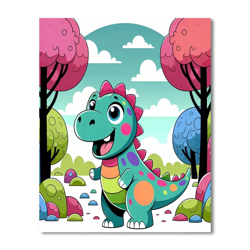 Energetic Dinosaur Paint By Numbers Kits