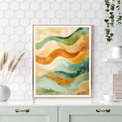 Nandalal Bose Inspired Serenity Of Ethereal Waves  Painting Number Kit