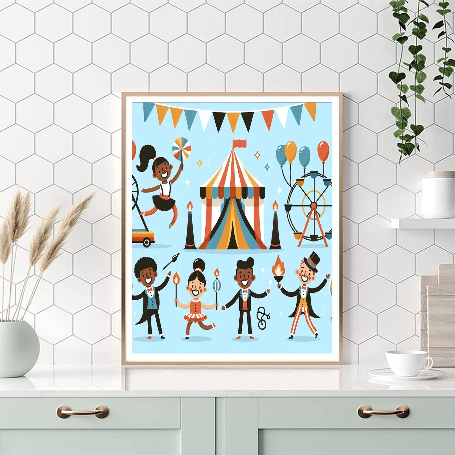 Cheerful Carnival Delights Paint By Numbers Art