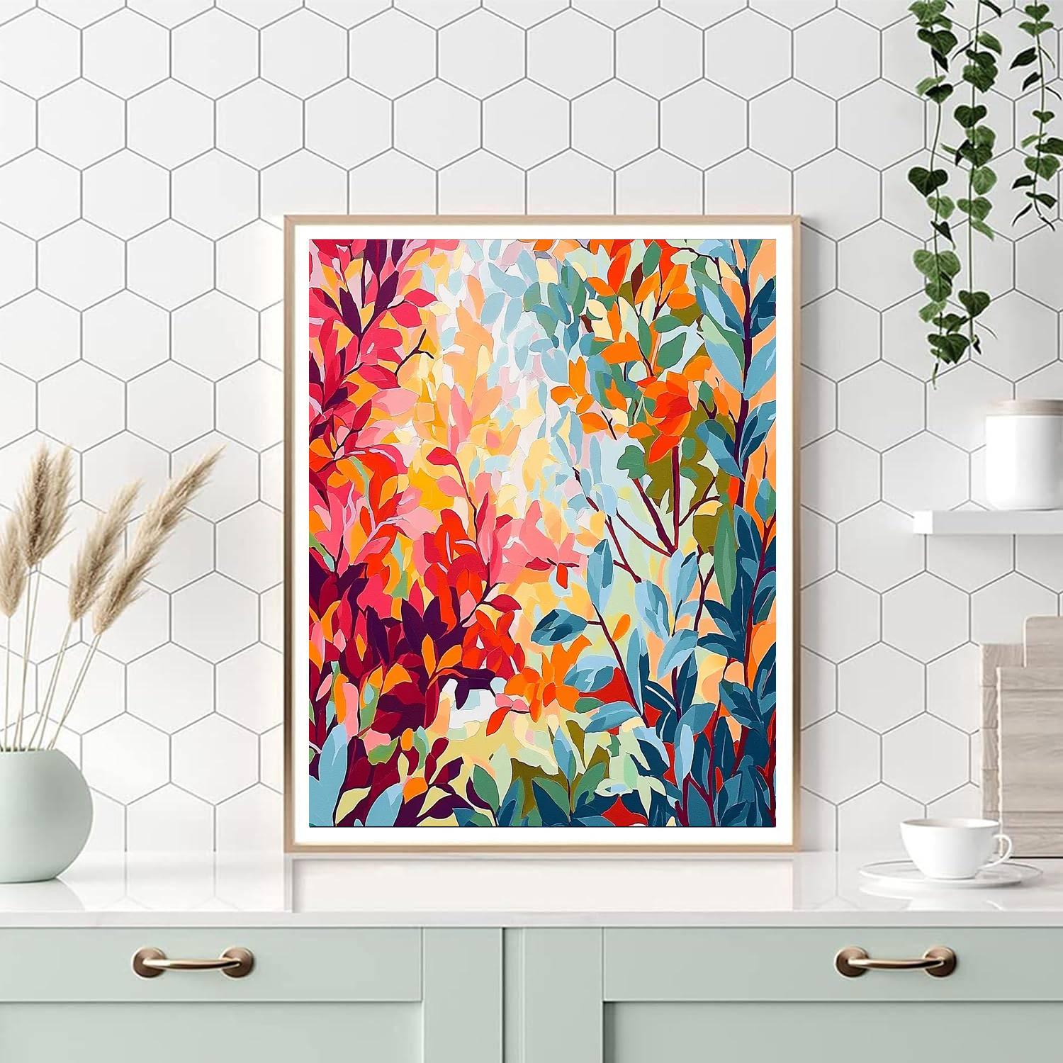 Paul Cézanne Inspired Geometric Blossoms  Painting By Numbers Kit