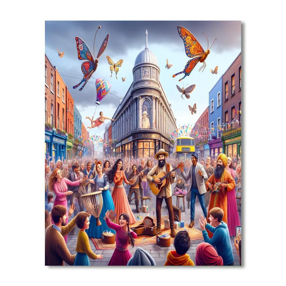 Busker Festival - Dublin Paint By Numbers Kits