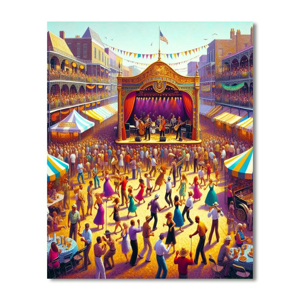 New Orleans Jazz Fest - Usa Painting By Numbers Kit