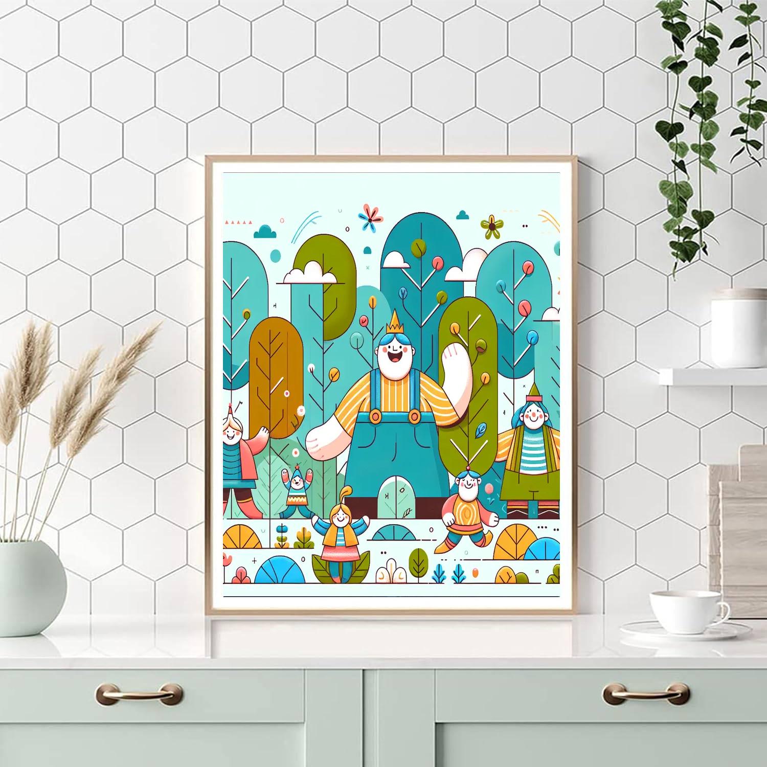 Gigantic Giants Paint By Numbers Art