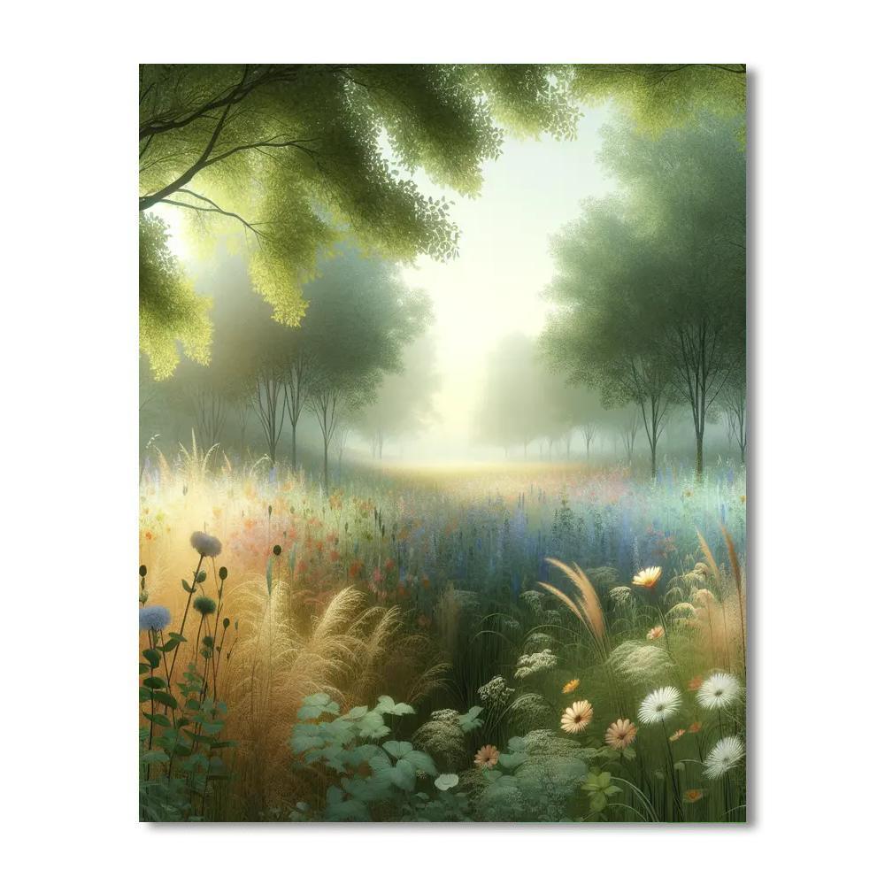 Sunlit Meadow Serenity Paint By Color