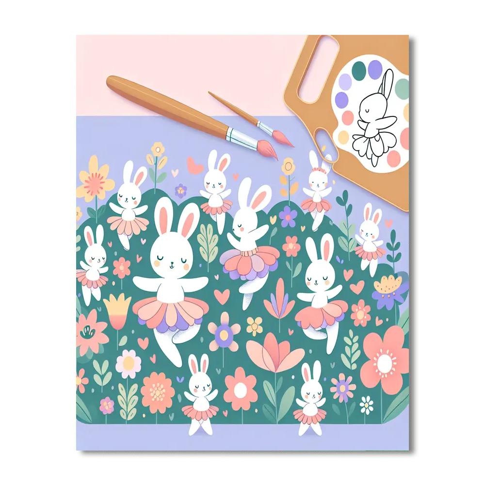 Ballet Bunnies In Bloom Numbered Painting Kits