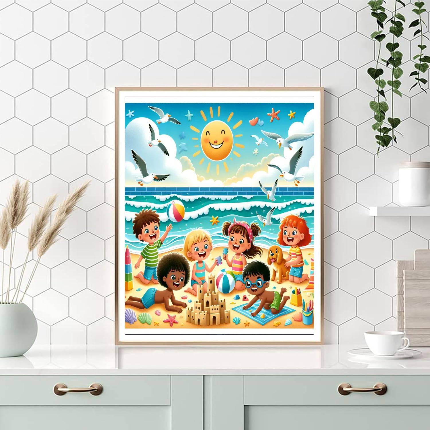 Fun In The Sun At The Beach Paint By Color