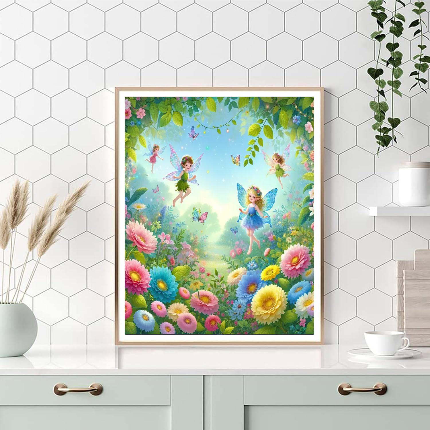 Charming Little Garden Fairies Paint By Numbers Kits