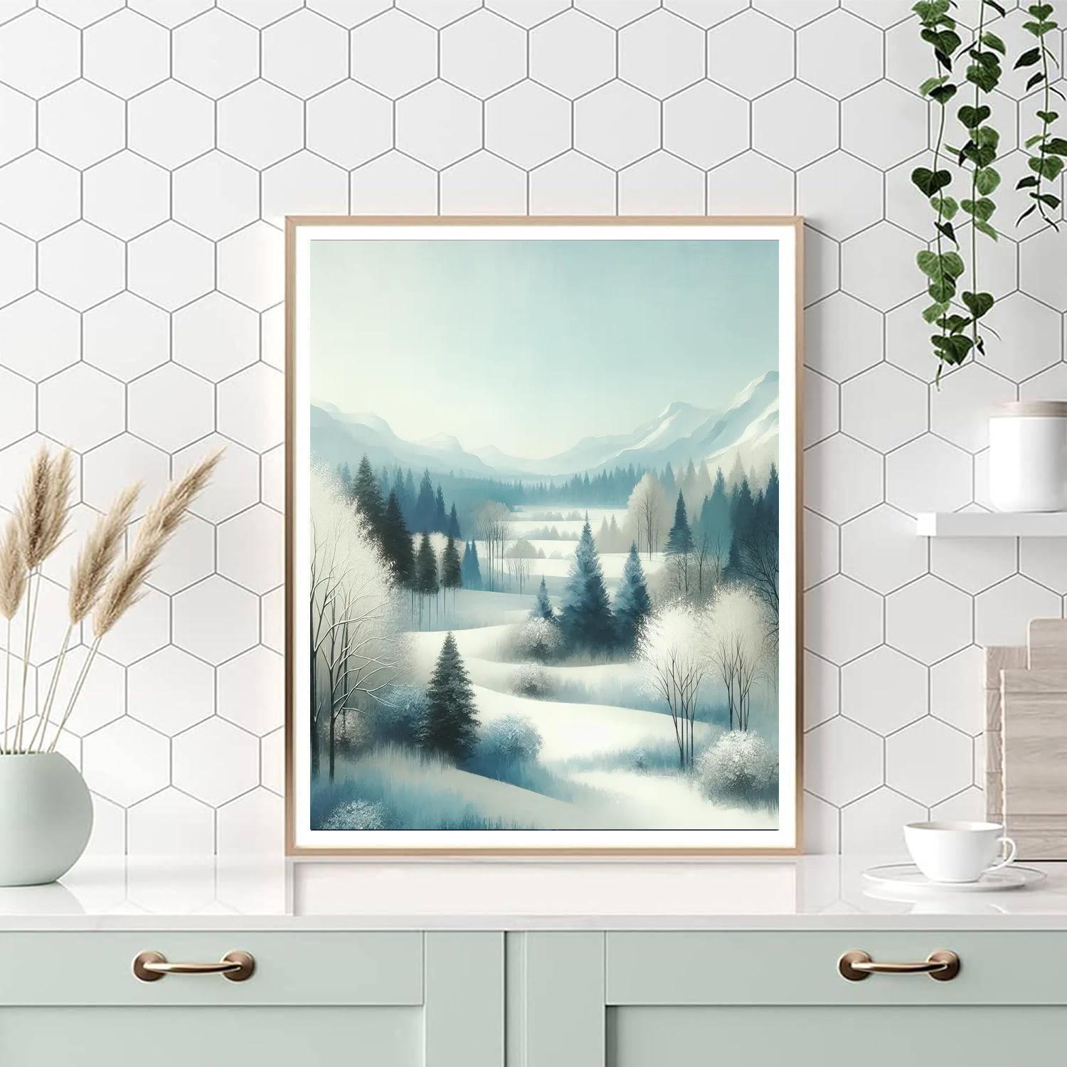Winter's Silent Elegance Paint By Numbers Kits