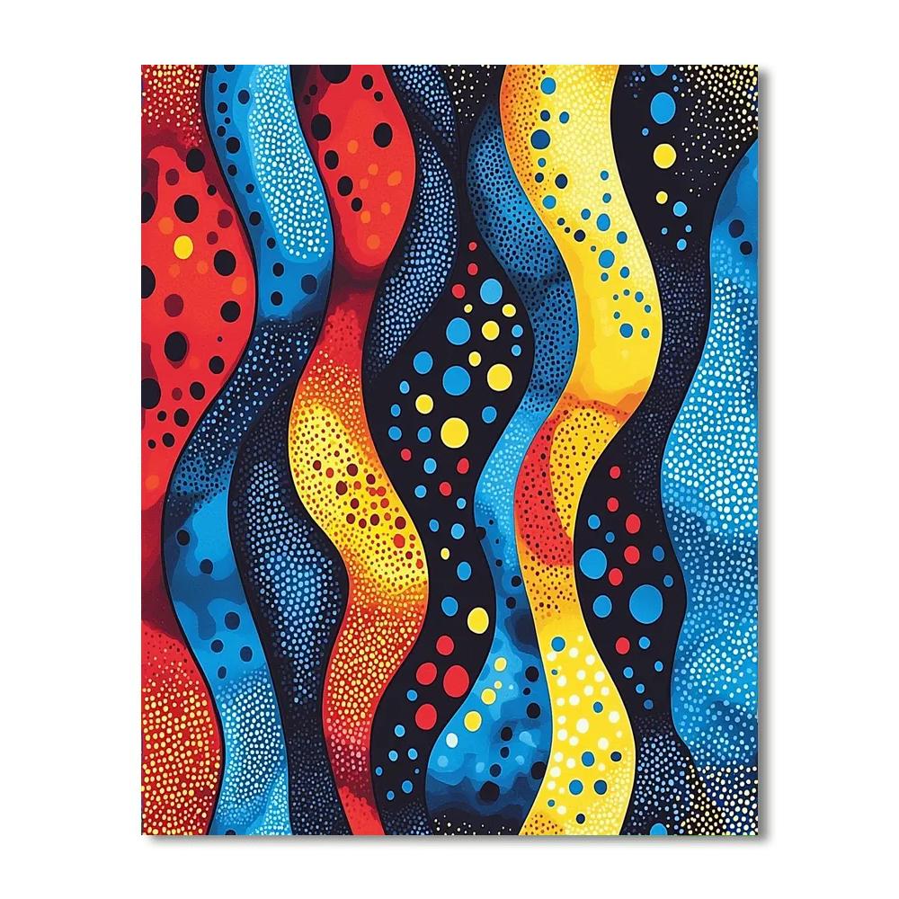 Yayoi Kusama Inspired Fractal Dance  DIY Paint By Numbers