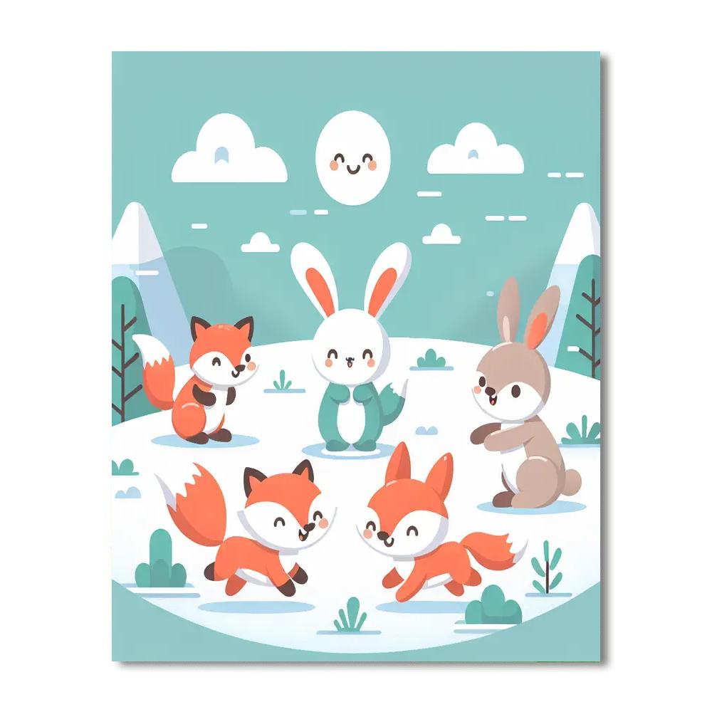 Frosty Forest Frolic Paint By Color