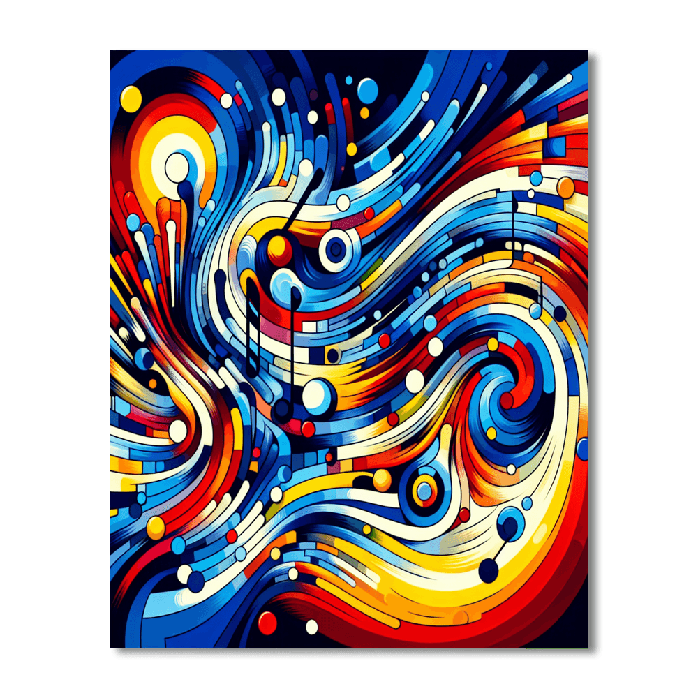 Dynamic Abstract Symphony Painting By Numbers Kit