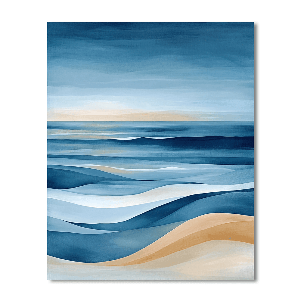 Josef Albers Inspired Modernist Seaside Escape  Paint By Number