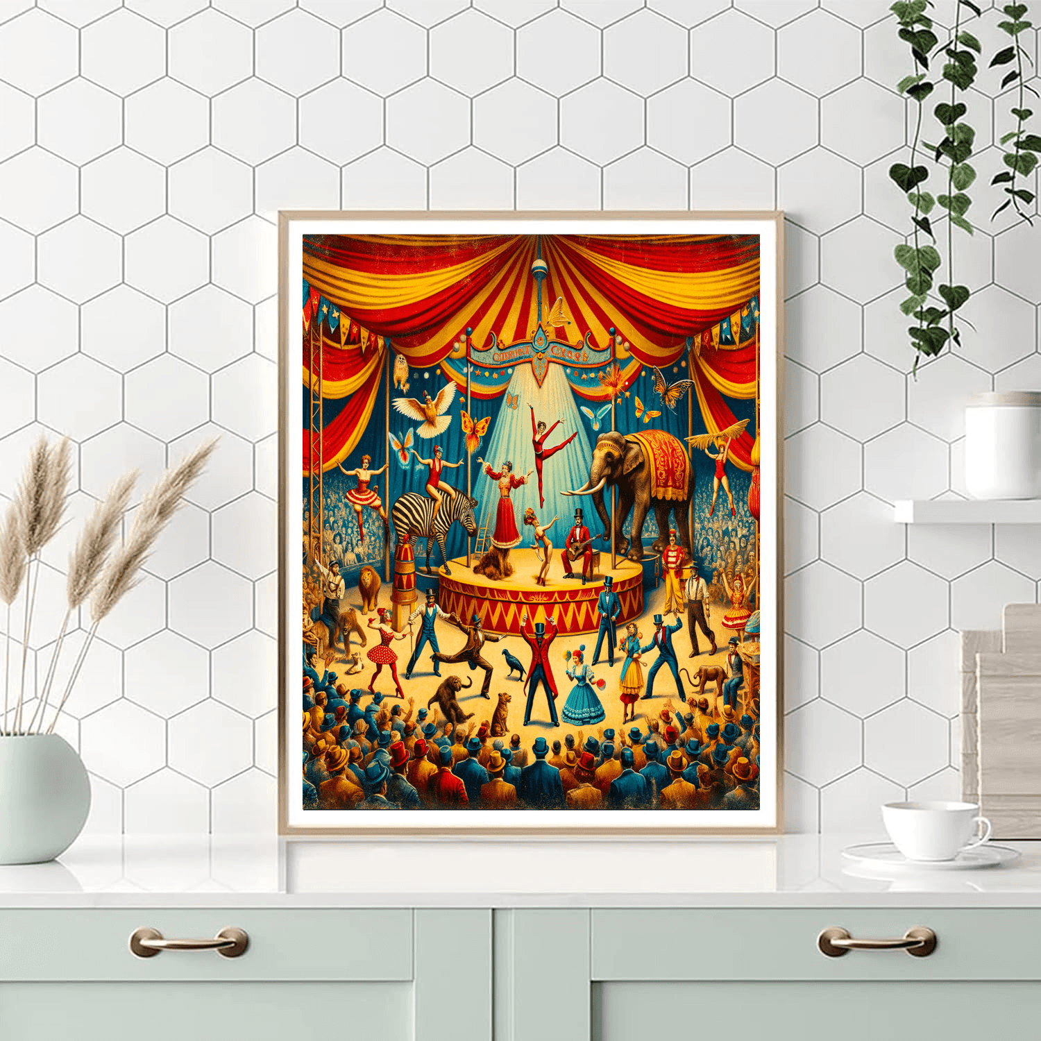 Vintage Circus Spectacle Paint By Numbers Kits