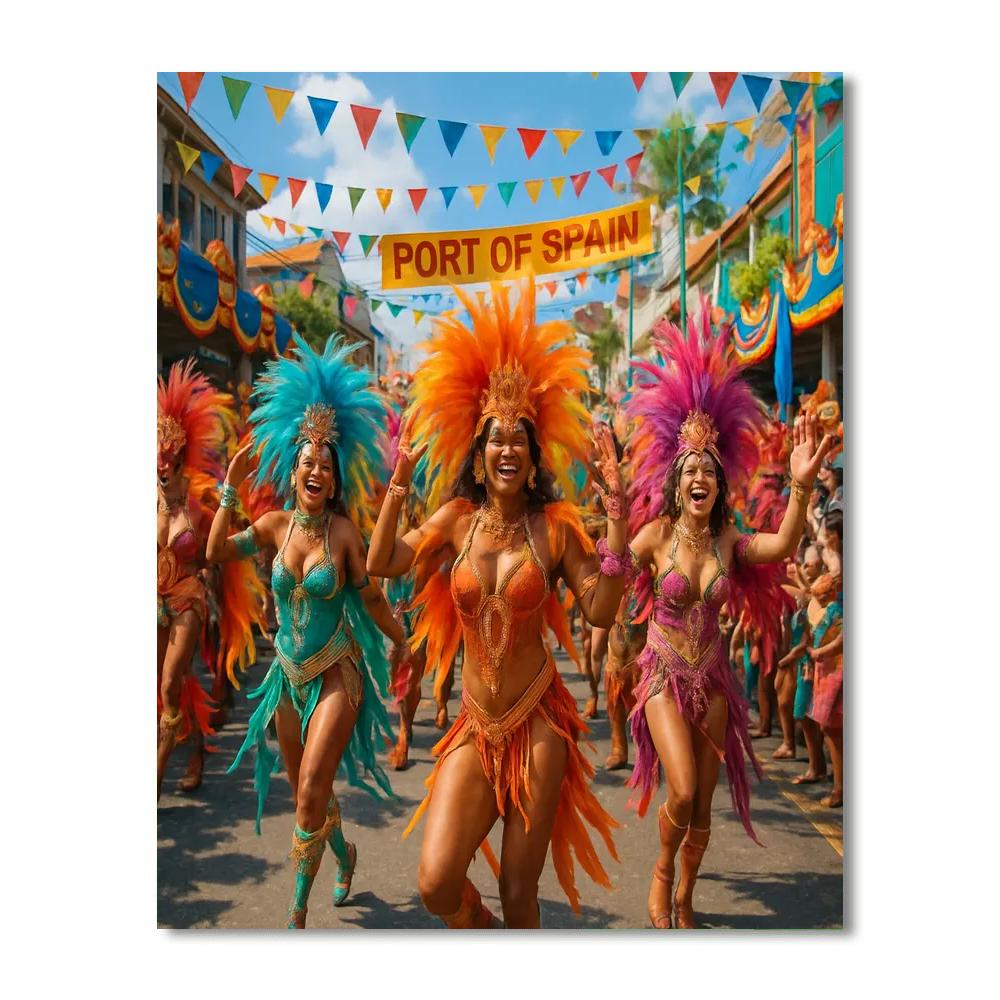 Carnival Of Trinidad And Tobago - Caribbean Number Painting