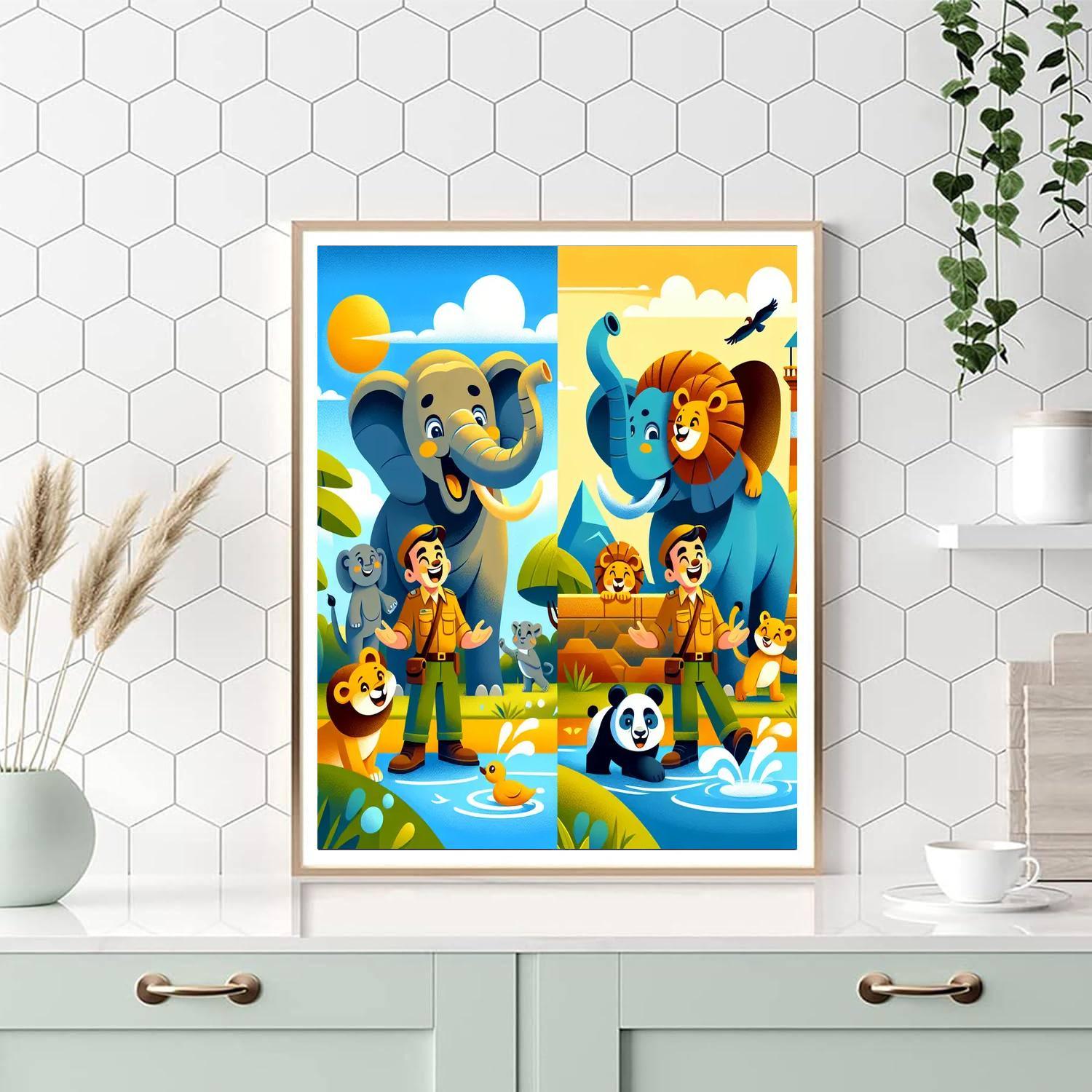 Cheerful Zoo Day Paint By Numbers Kits
