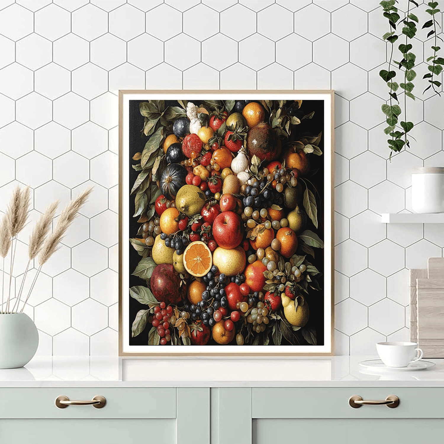 Giuseppe Arcimboldo Inspired Culinary Abundance  Paint By Numbers