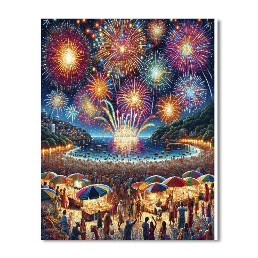 Pattaya International Fireworks Festival - Pattaya, Thailand Painting Number Kit