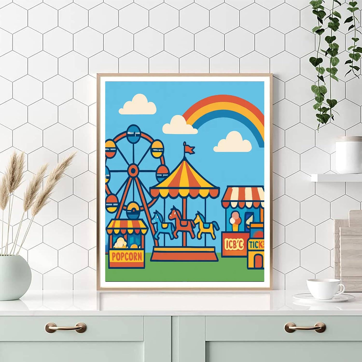 Rainy Day Fun Fair Painting By Numbers Kit