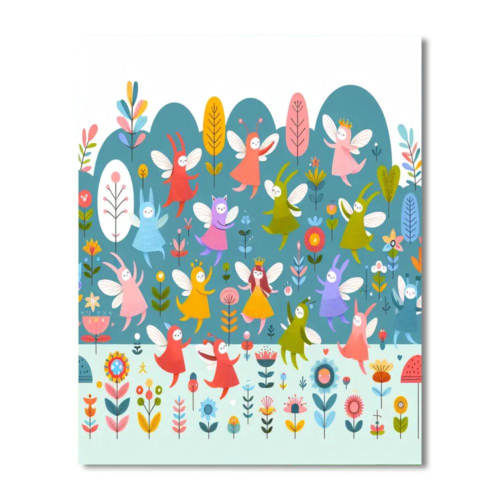 Frolic In The Fairy Garden Painting By Numbers Kit