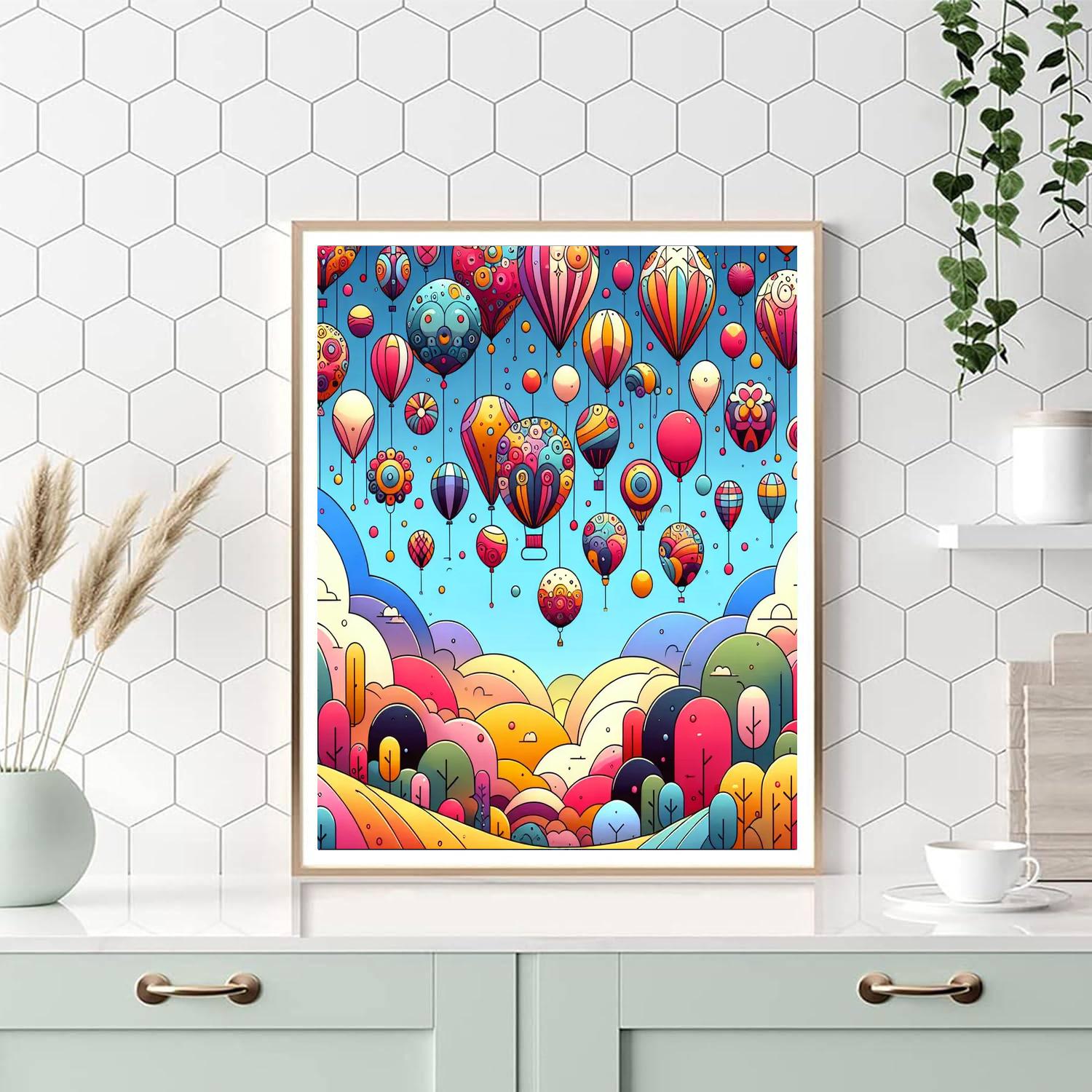 The Whimsical Balloon Festival DIY Paint By Numbers