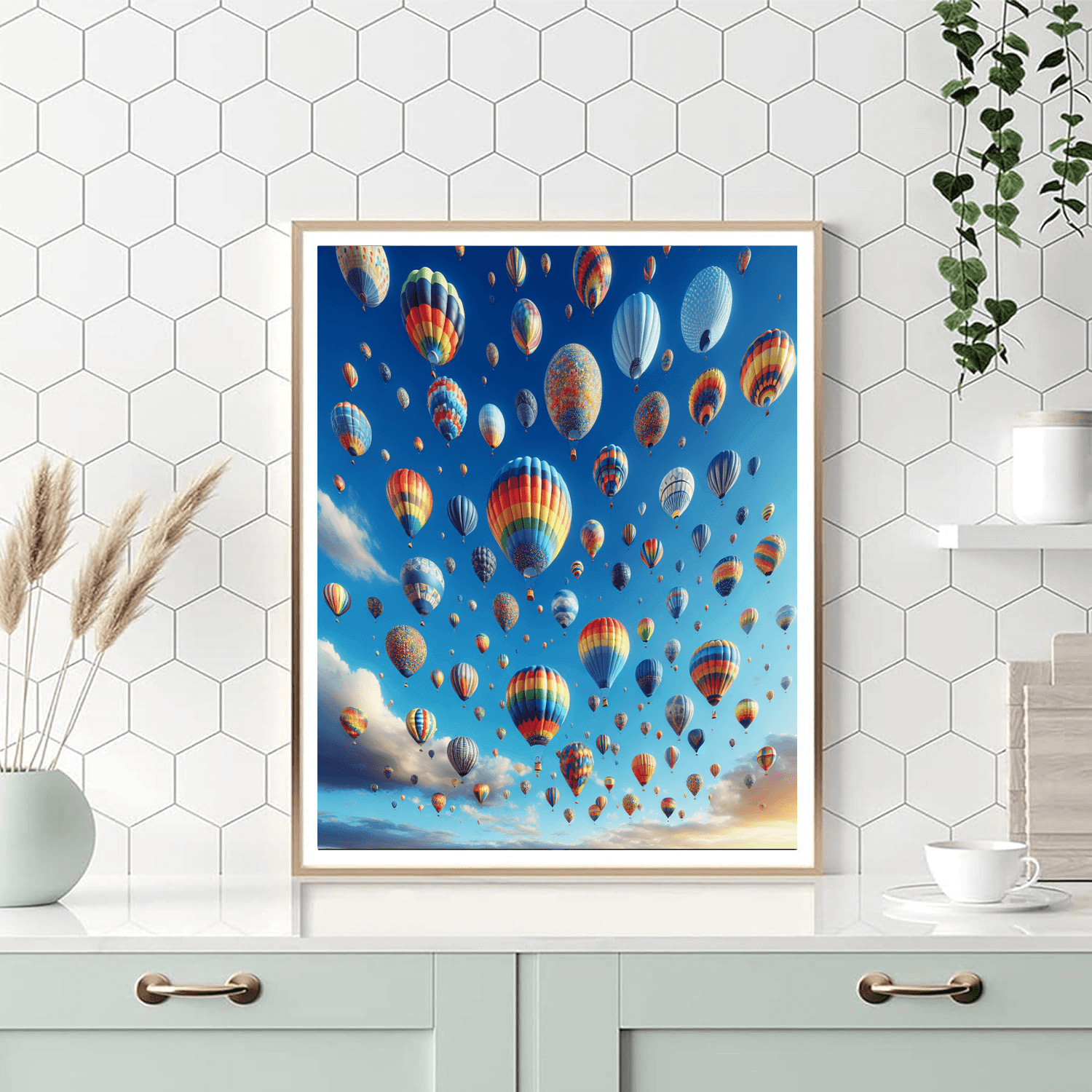 Whimsical Balloon Journey Number Painting