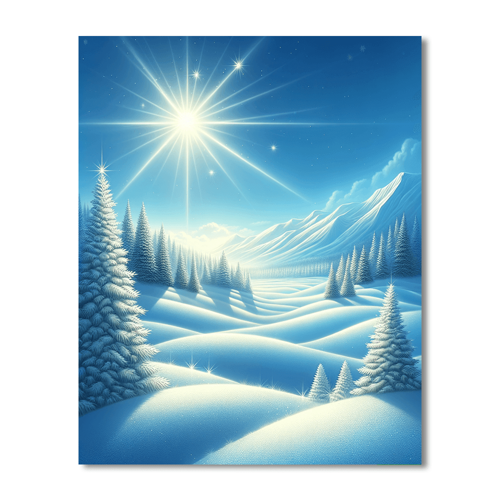 Glistening Snowy Landscape Paint By Color