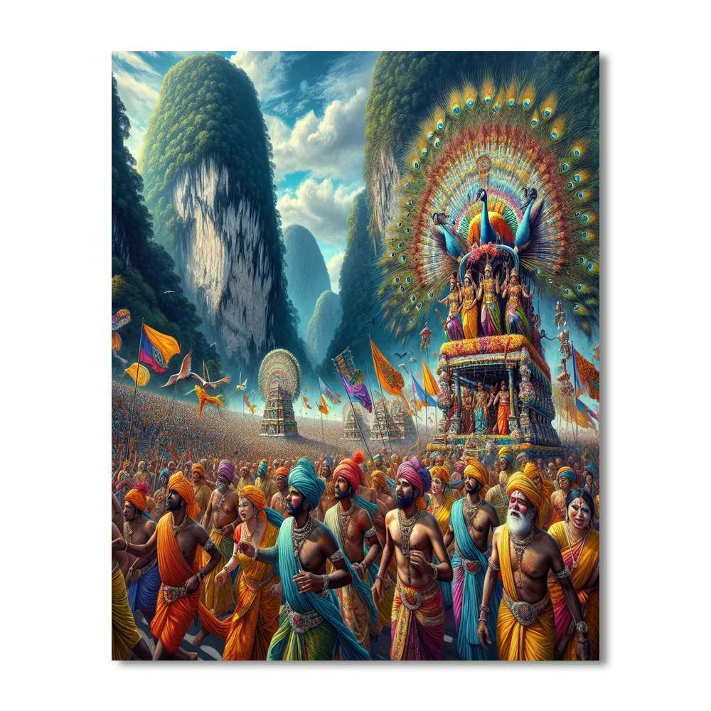 Thaipusam Festival - Malaysia Numbered Painting Kits