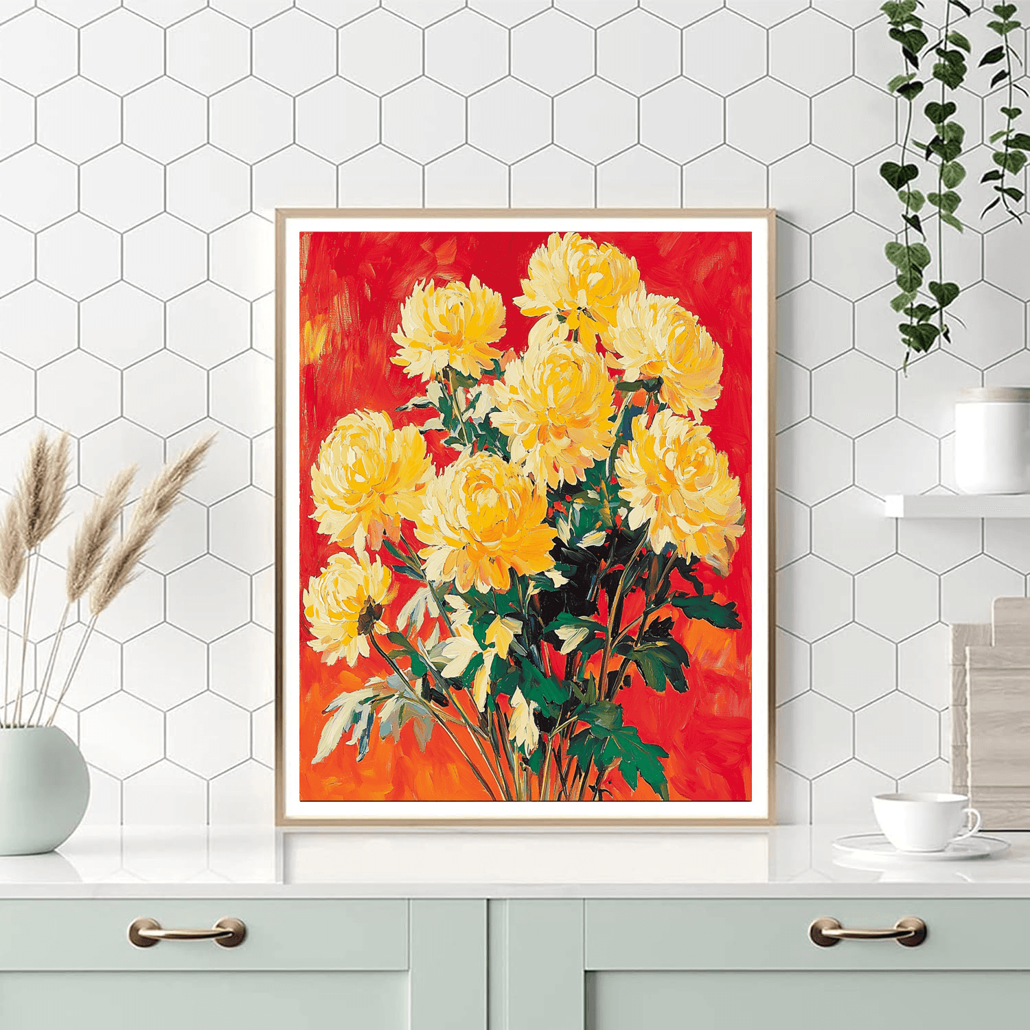 Édouard Manet Inspired Chrysanthemum Chorus  Paint By Color