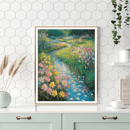 Monet Inspired Serenity Garden  Paint By Numbers Art