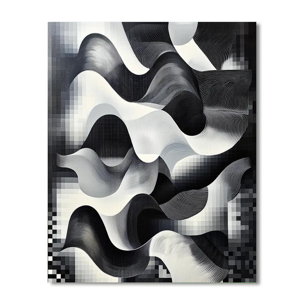 M.C. Escher Inspired Metamorphic Patterns  Number Painting