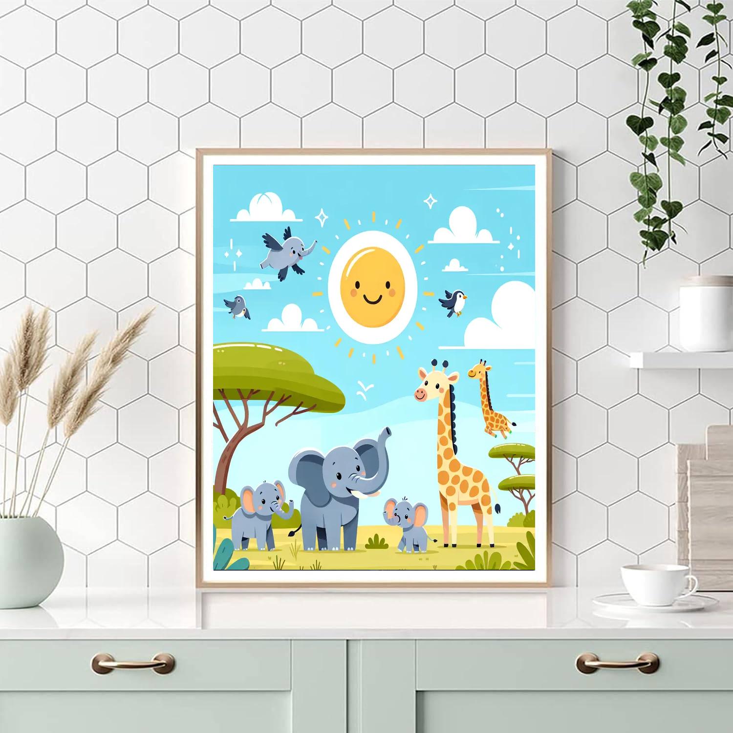 Sunshine Safari Celebration Paint By Numbers Art