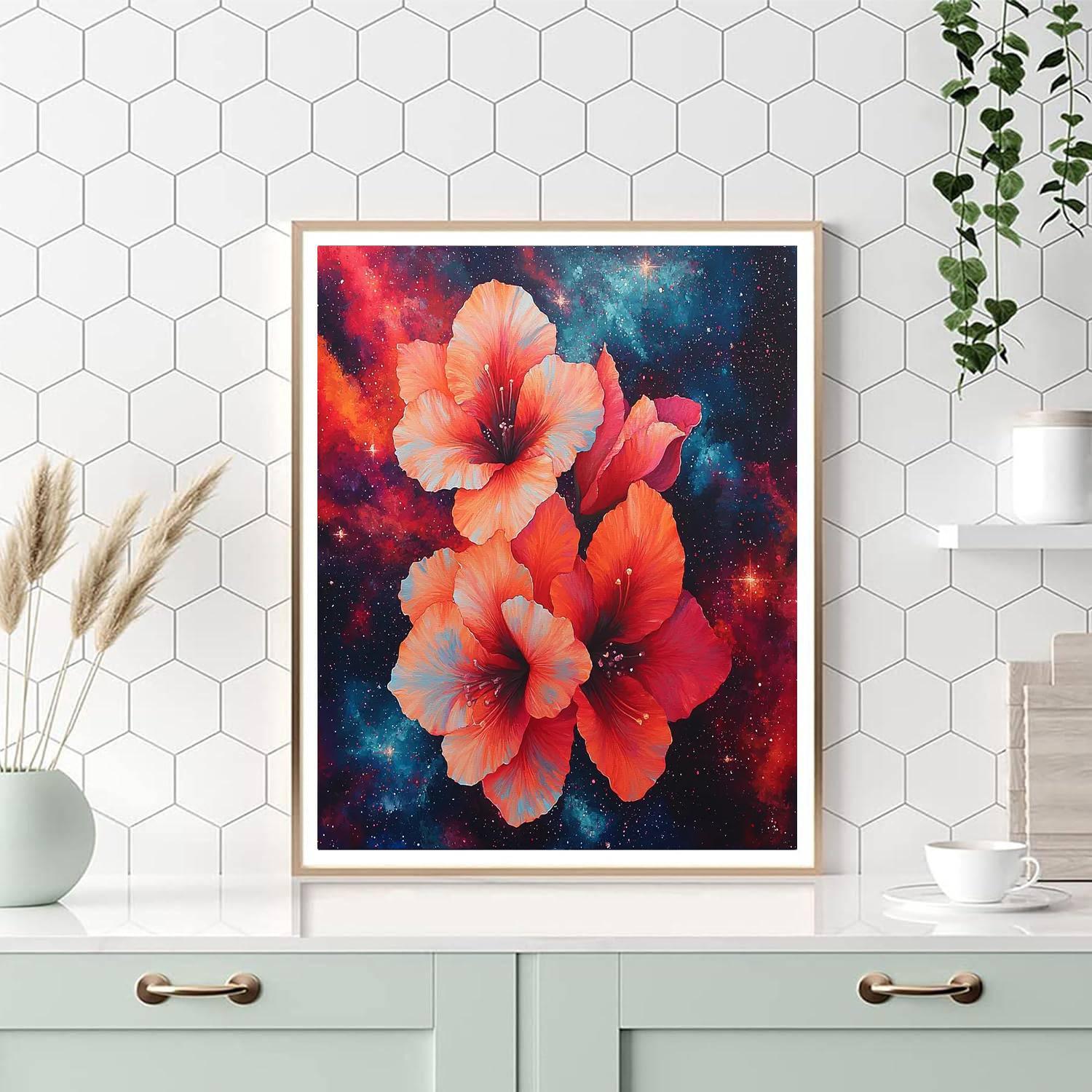 Georgia O'Keeffe Inspired Celestial Blossom Symphony  Painting By Numbers Kit