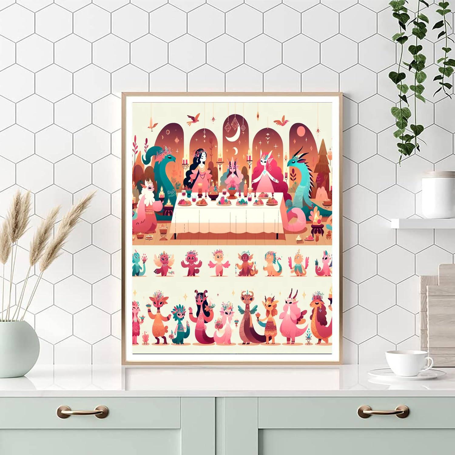 Enchanted Feast Festivities Paint By Color